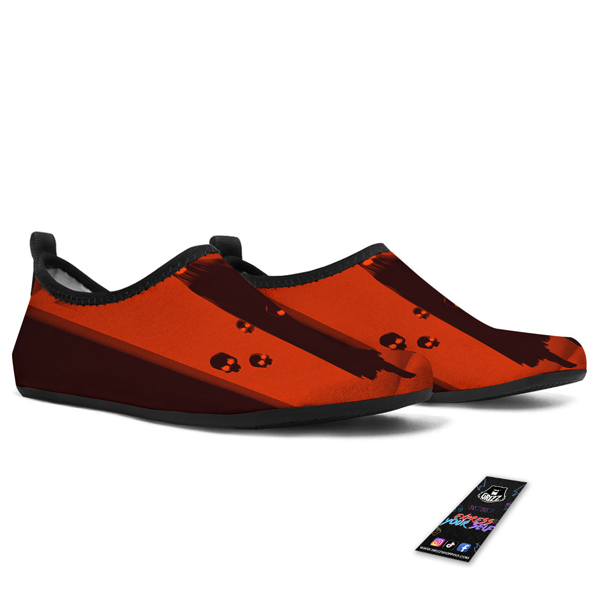 3D Ghost In The Darkness Print Water Shoes-grizzshop