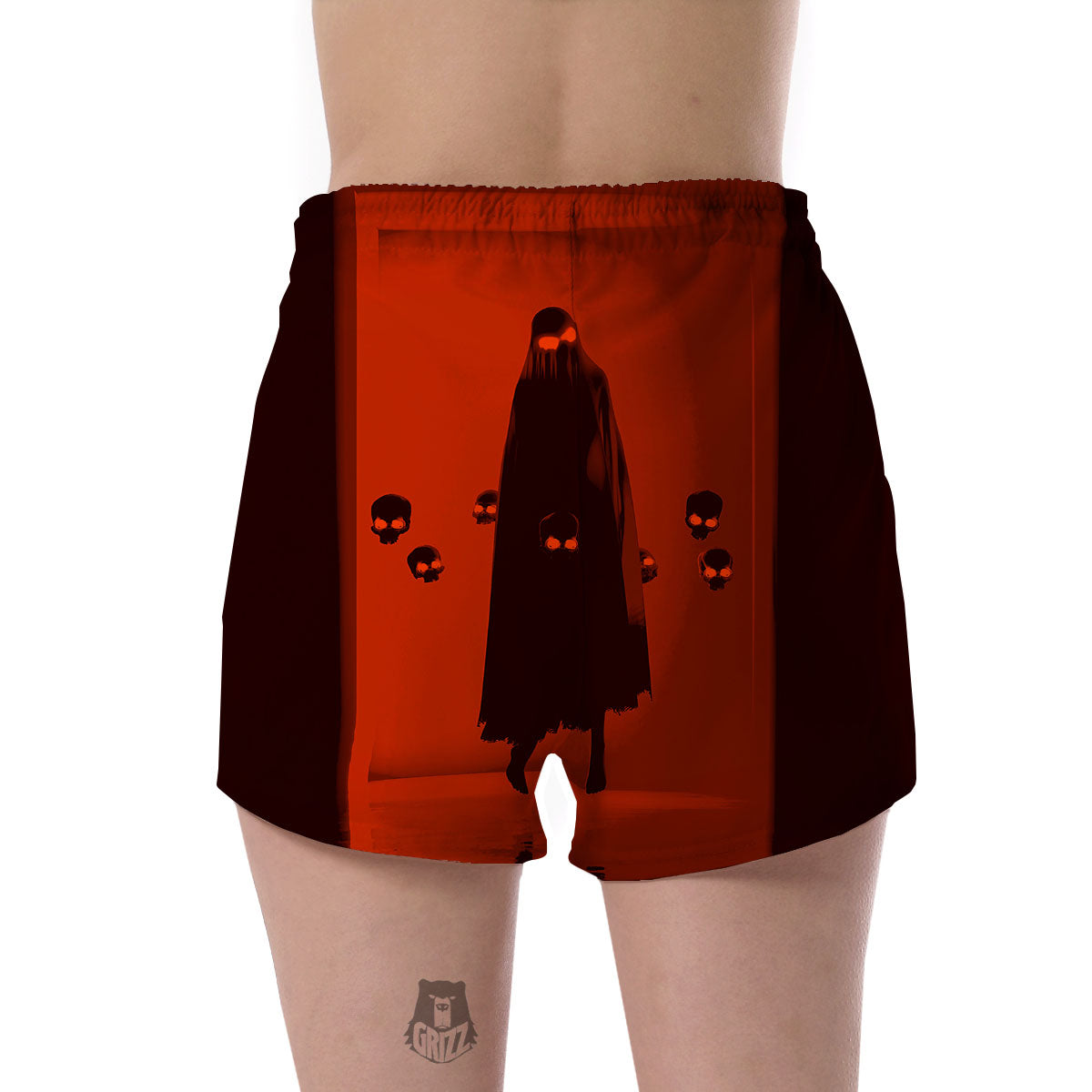 3D Ghost In The Darkness Print Women's Shorts-grizzshop