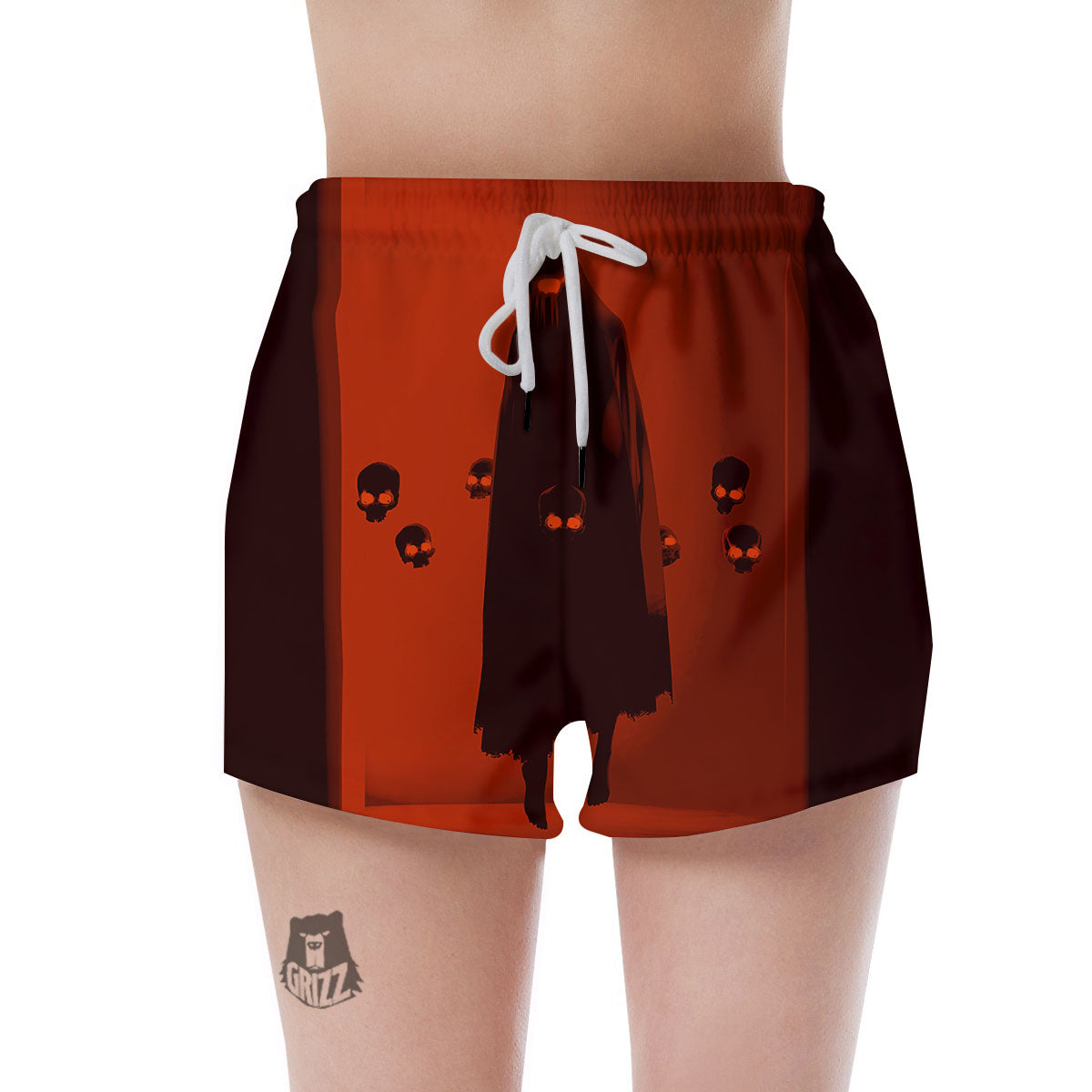 3D Ghost In The Darkness Print Women's Shorts-grizzshop