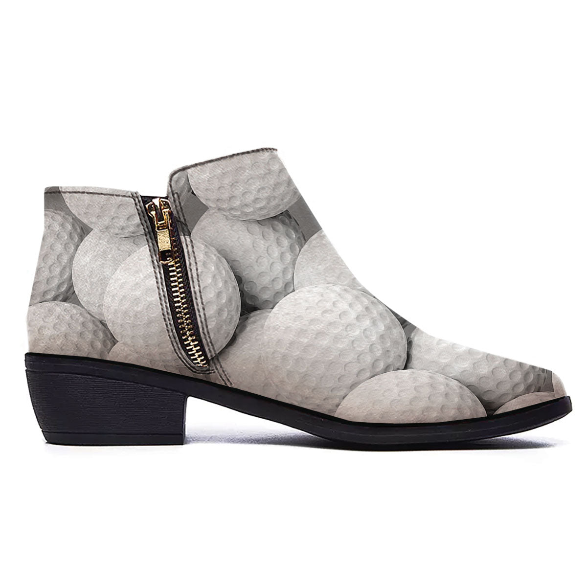 3D Golf Ball Print Ankle Boots-grizzshop