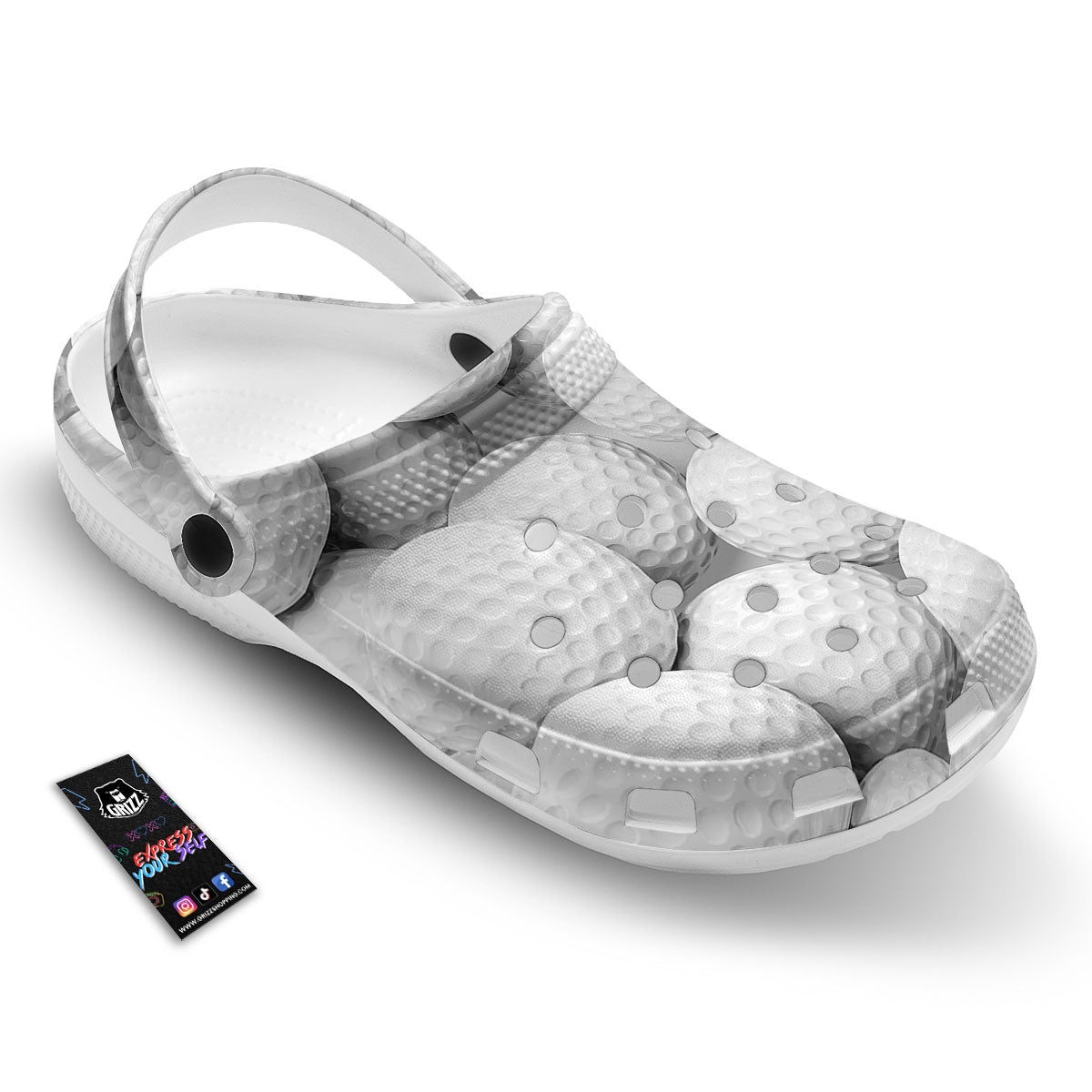 3D Golf Ball Print Clog-grizzshop