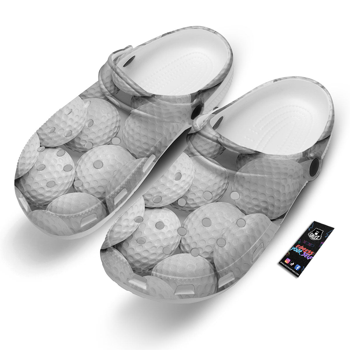 3D Golf Ball Print Clog-grizzshop