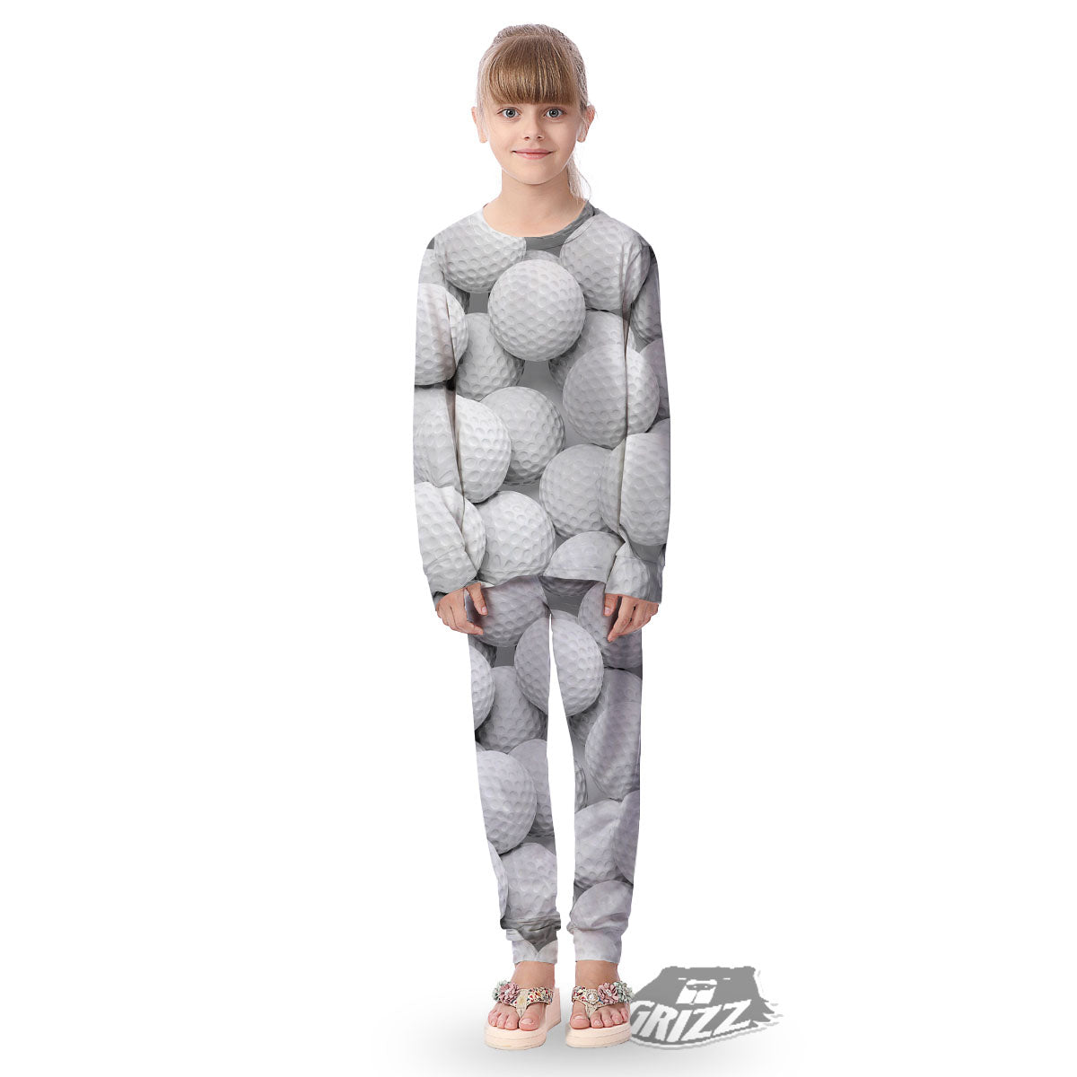 3D Golf Ball Print Kid's Pajamas-grizzshop