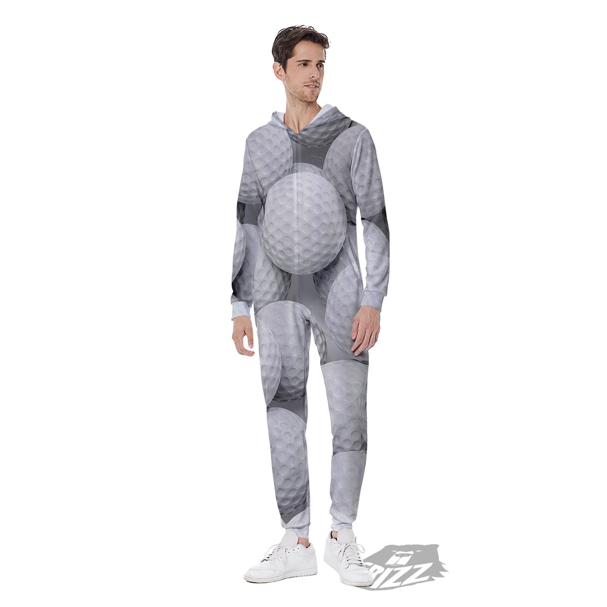 3D Golf Ball Print Men's Jumpsuit-grizzshop