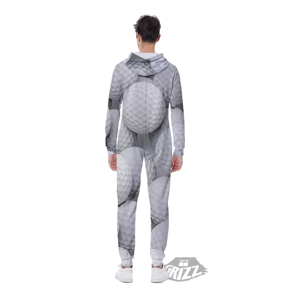 3D Golf Ball Print Men's Jumpsuit-grizzshop