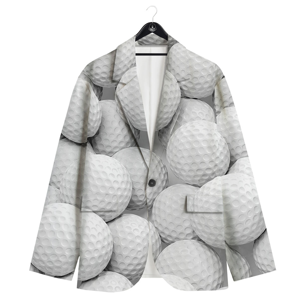 3D Golf Ball Print Men's Sport Coat-grizzshop