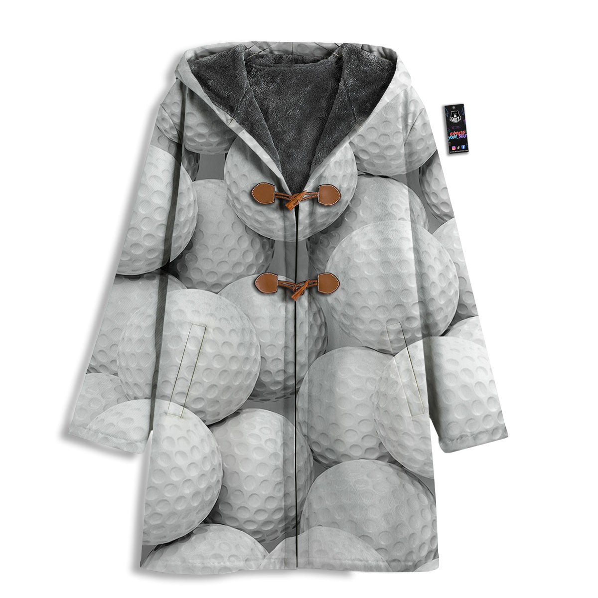 3D Golf Ball Print Men's Windbreaker Jacket-grizzshop