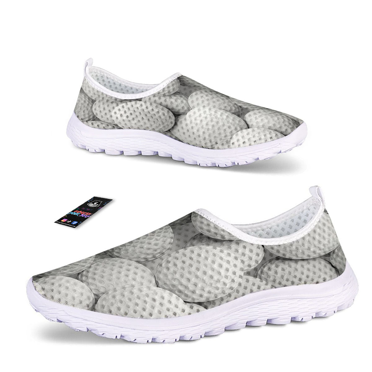 3D Golf Ball Print Nurse Shoes-grizzshop