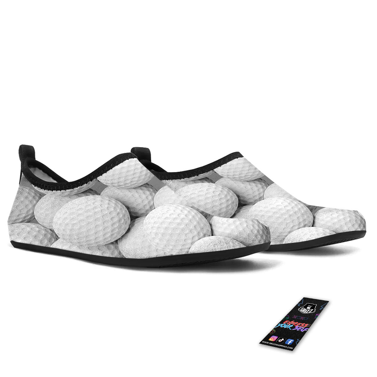 3D Golf Ball Print Water Shoes-grizzshop