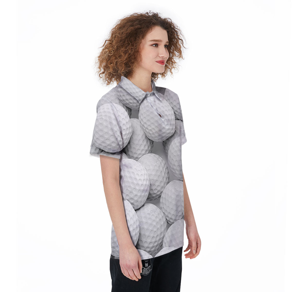 3D Golf Ball Print Women's Golf Shirts-grizzshop