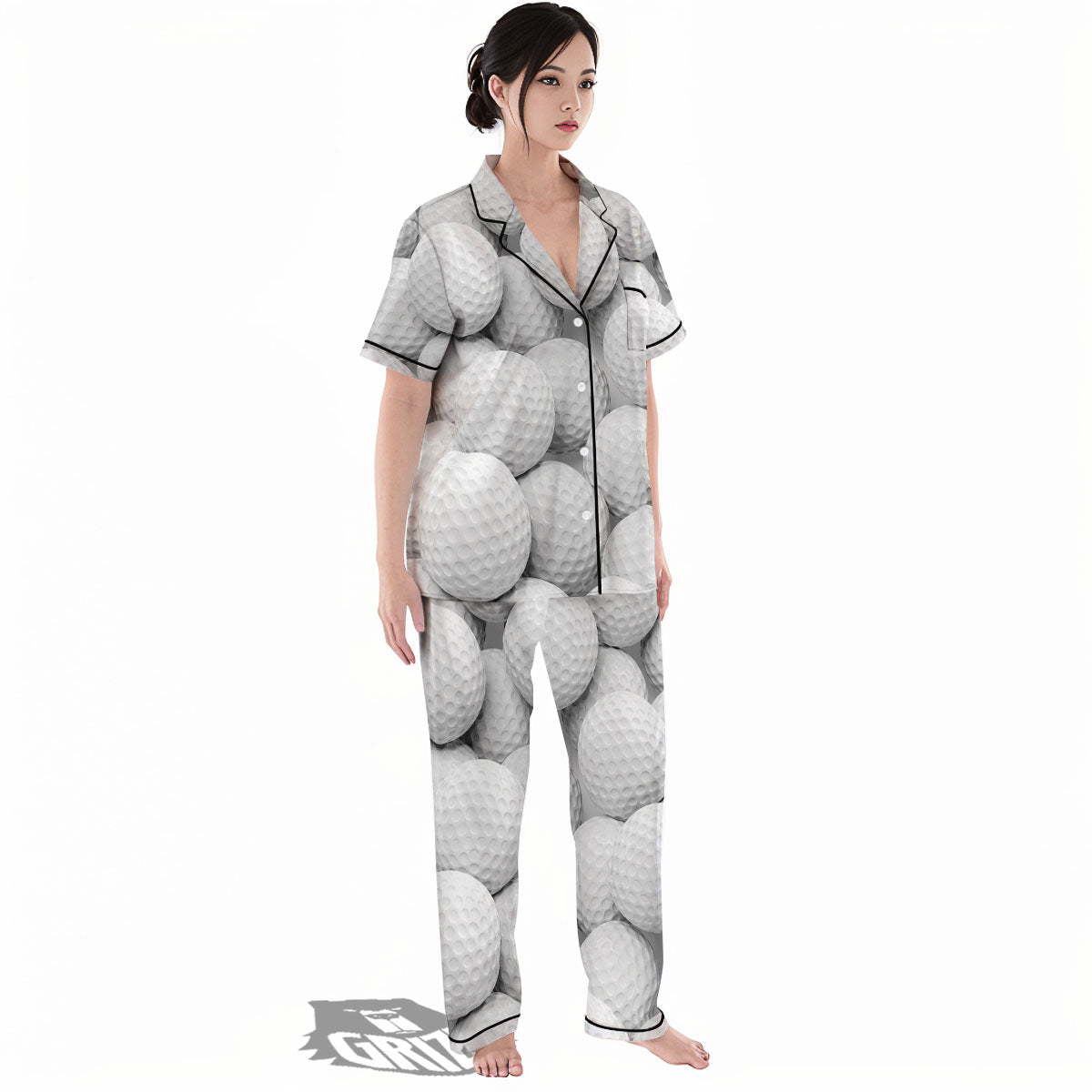 3D Golf Ball Print Women's Pajamas Set-grizzshop
