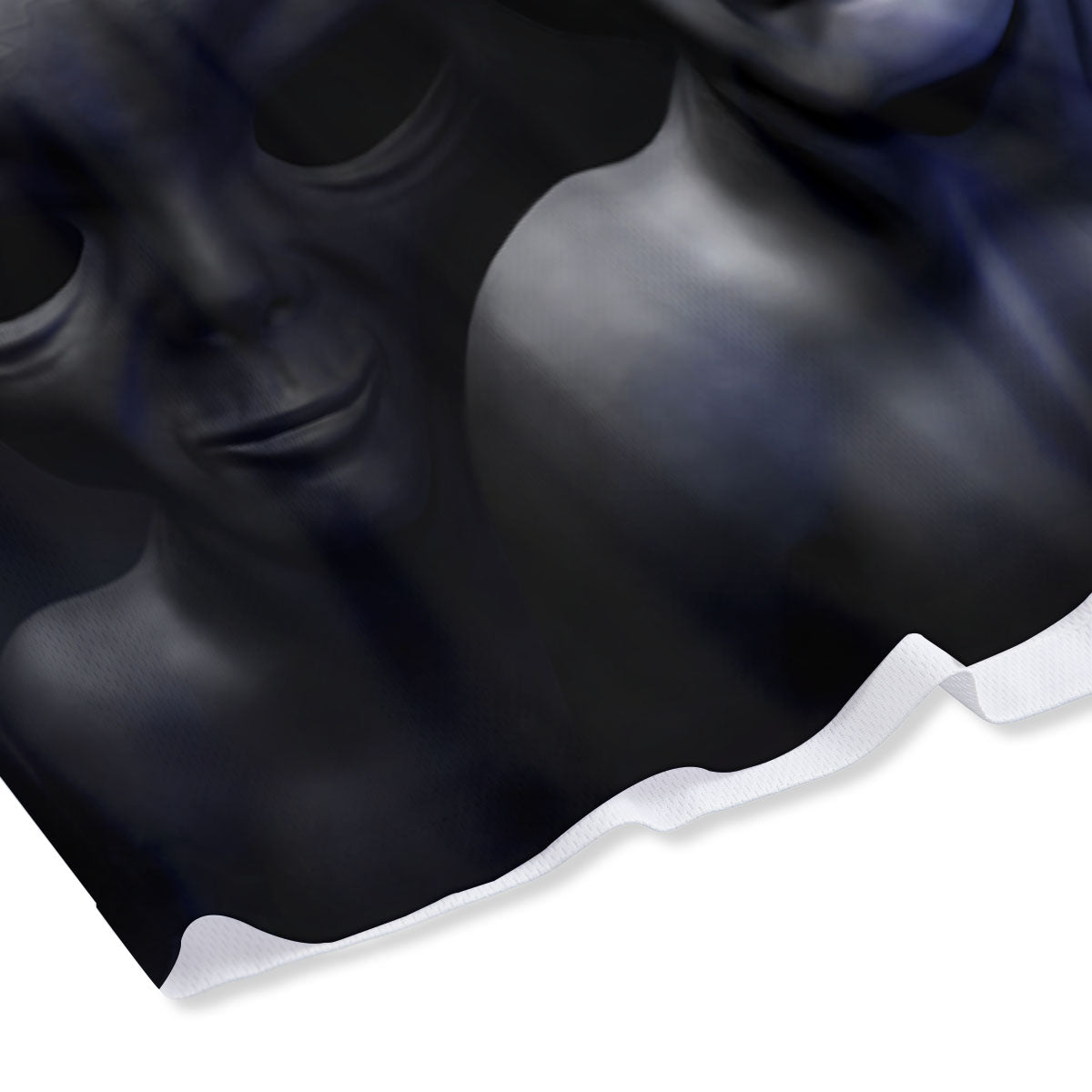 3D Grey Alien Print Mesh Shorts