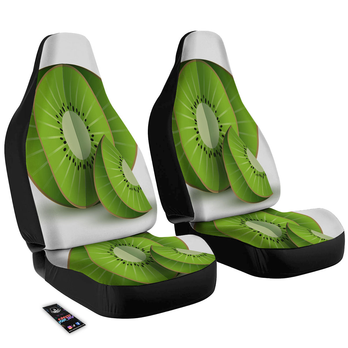 3D Kiwi Print Car Seat Covers-grizzshop