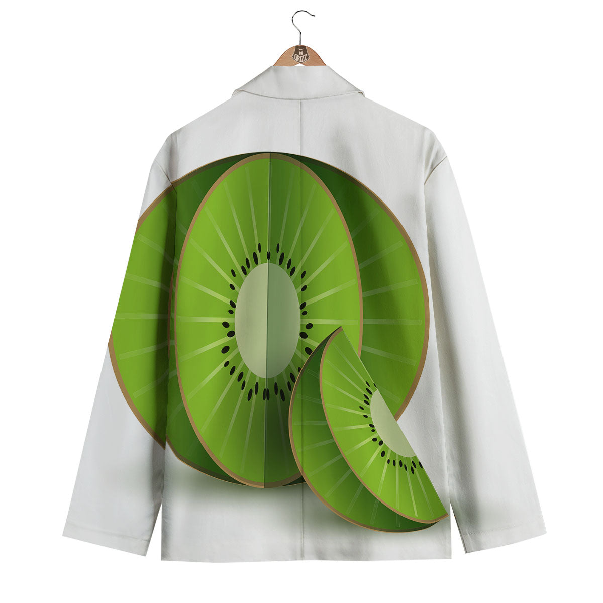 3D Kiwi Print Men's Blazer-grizzshop