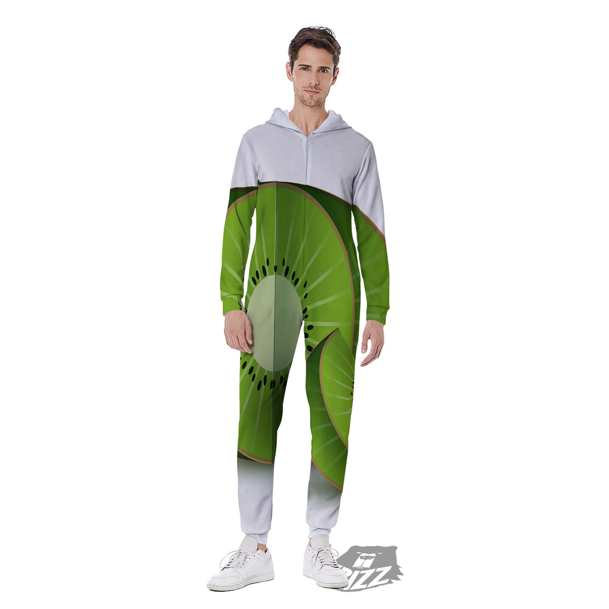 3D Kiwi Print Men's Jumpsuit-grizzshop