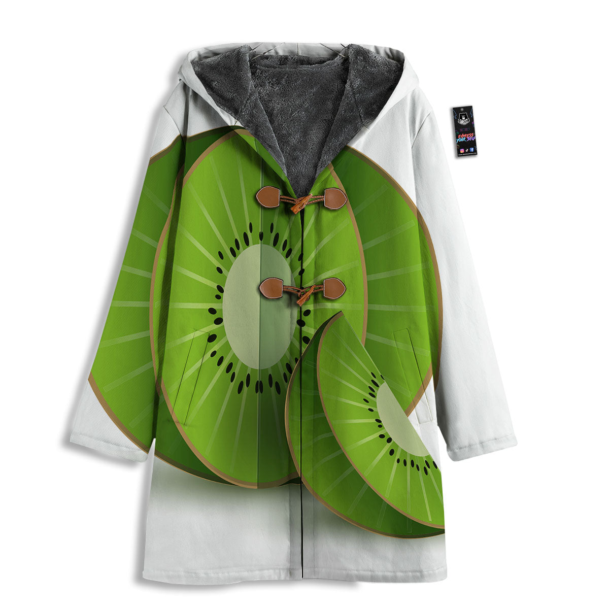 3D Kiwi Print Men's Windbreaker Jacket-grizzshop