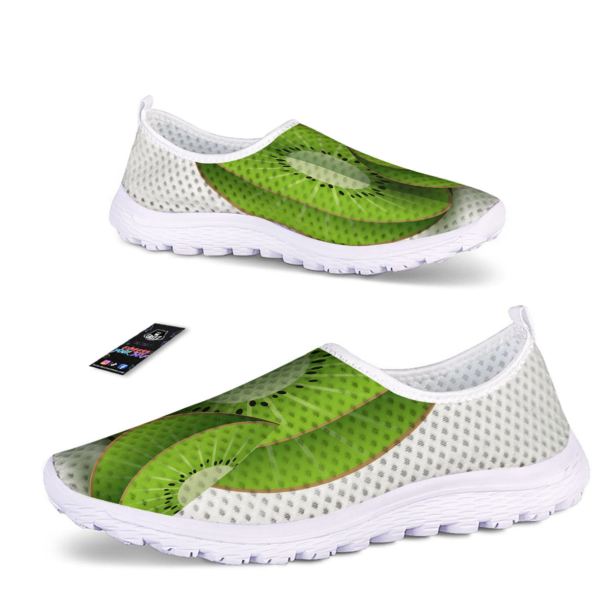 3D Kiwi Print Nurse Shoes-grizzshop