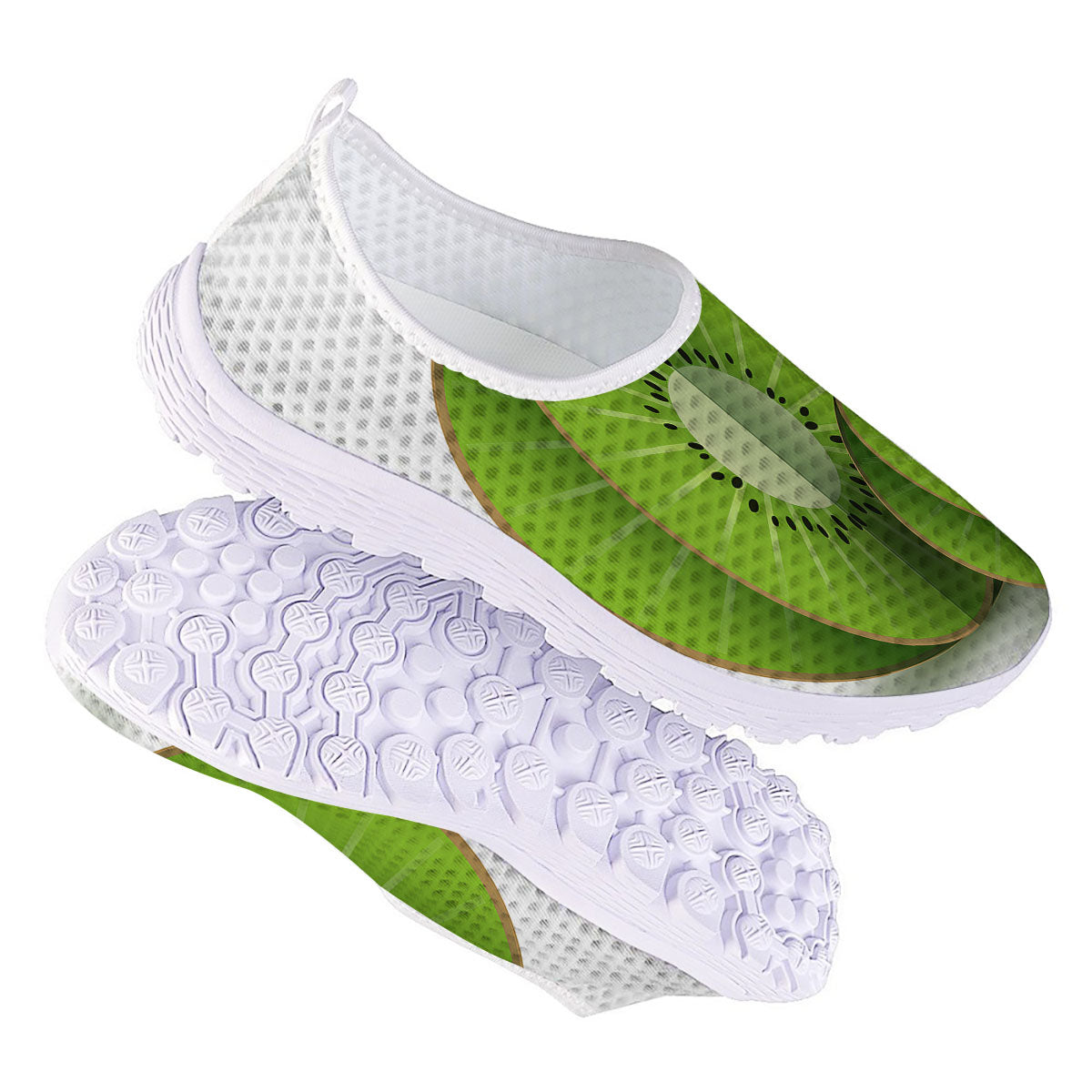 3D Kiwi Print Nurse Shoes-grizzshop