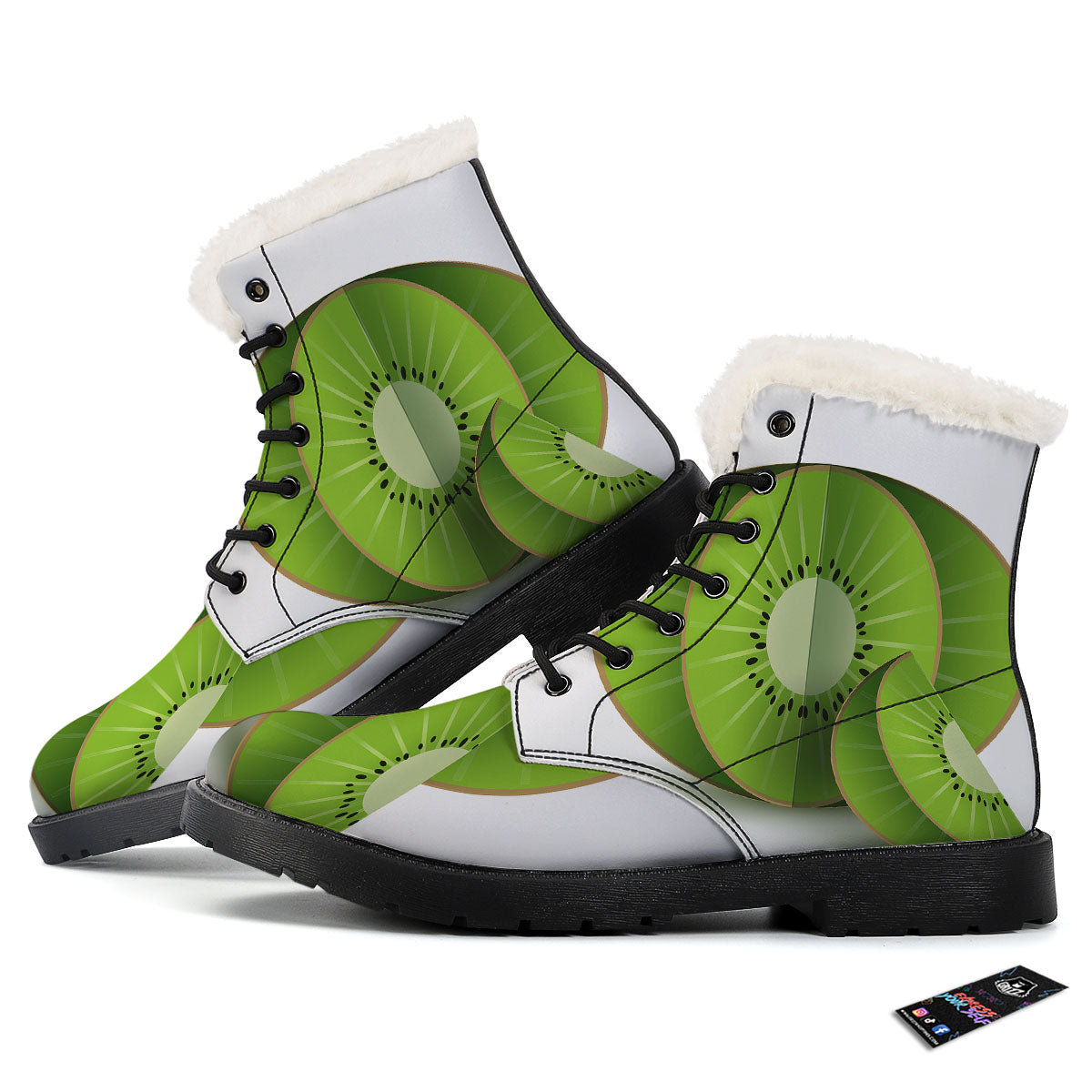 3D Kiwi Print Winter Boots-grizzshop