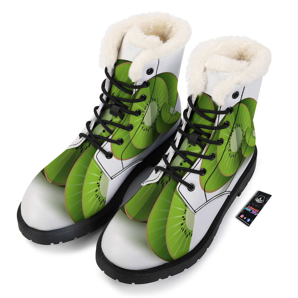 3D Kiwi Print Winter Boots-grizzshop