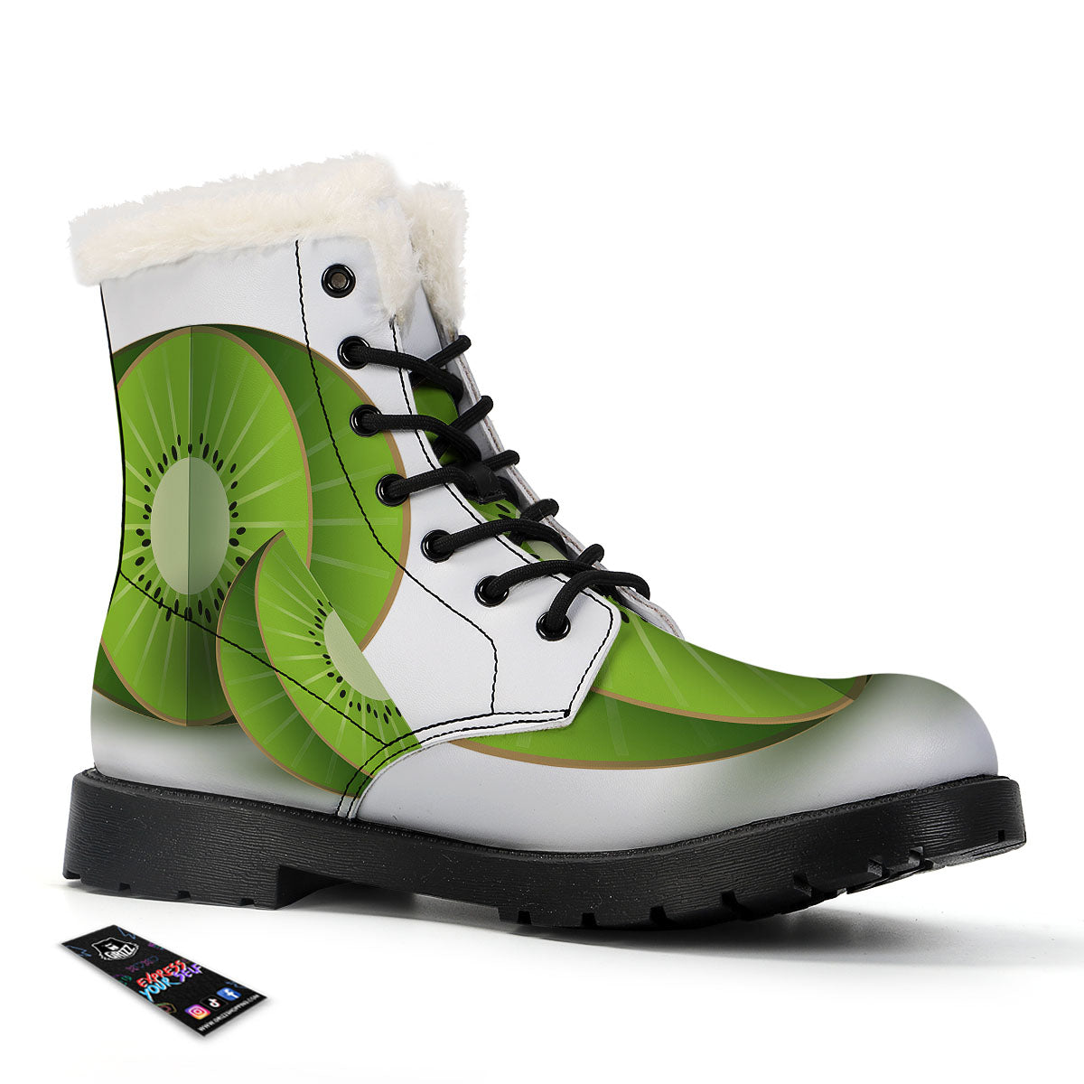 3D Kiwi Print Winter Boots-grizzshop
