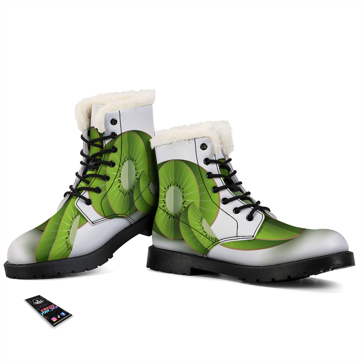 3D Kiwi Print Winter Boots-grizzshop