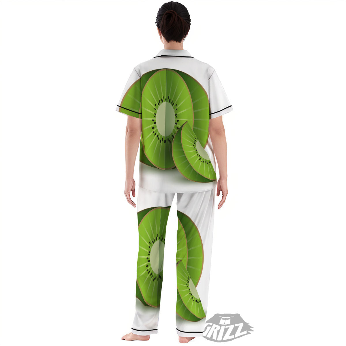 3D Kiwi Print Women's Pajamas Set-grizzshop