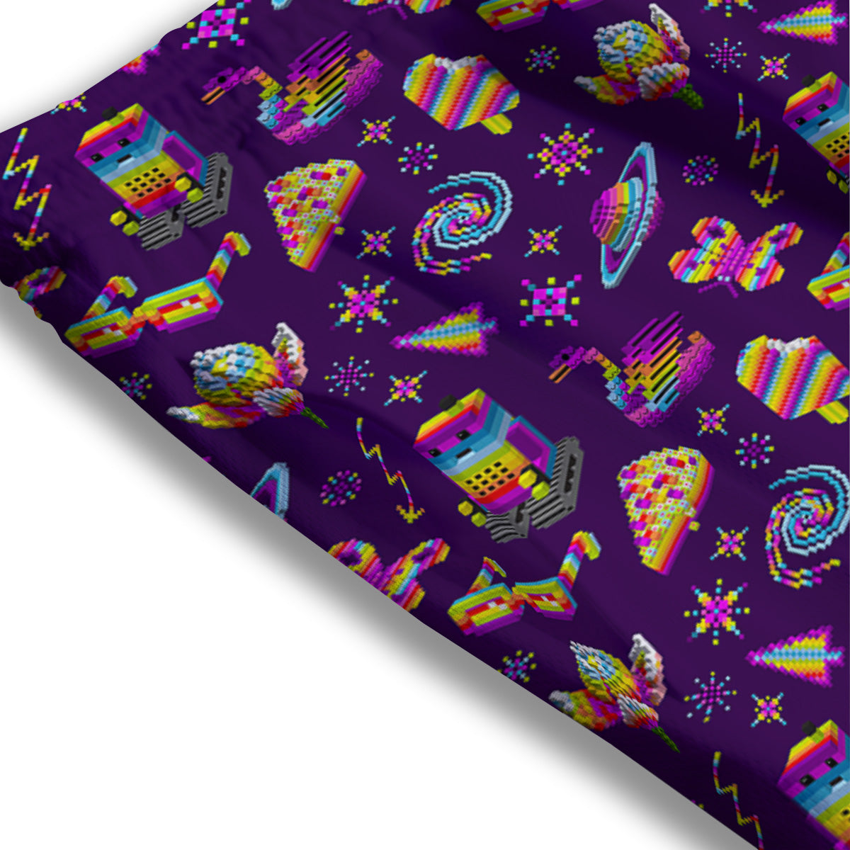 3D Ghost In The Darkness Print Mesh Shorts