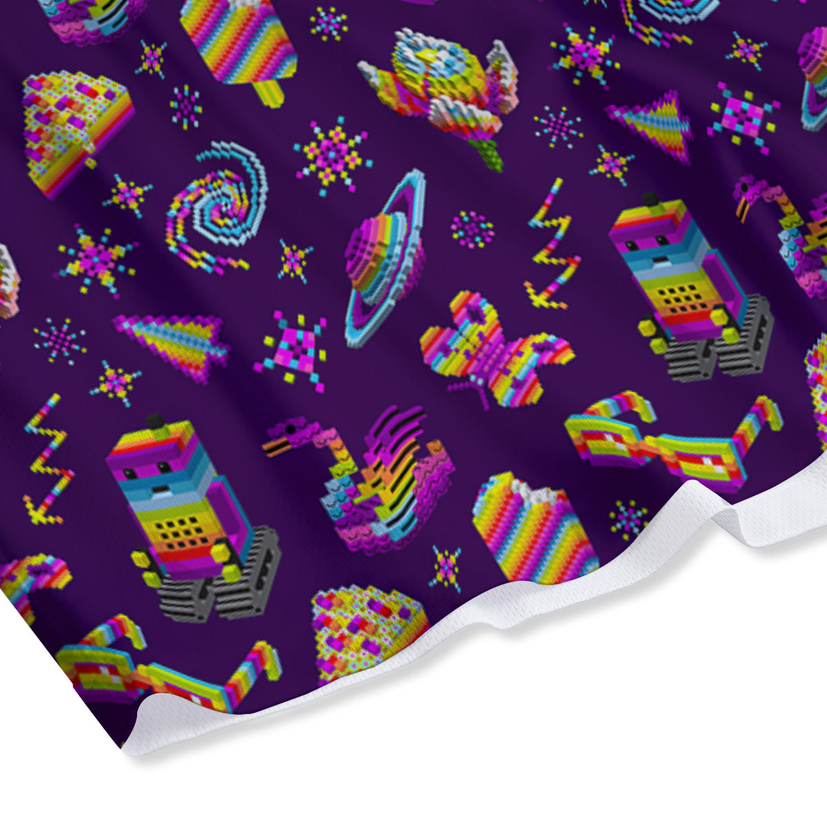 3D Ghost In The Darkness Print Mesh Shorts