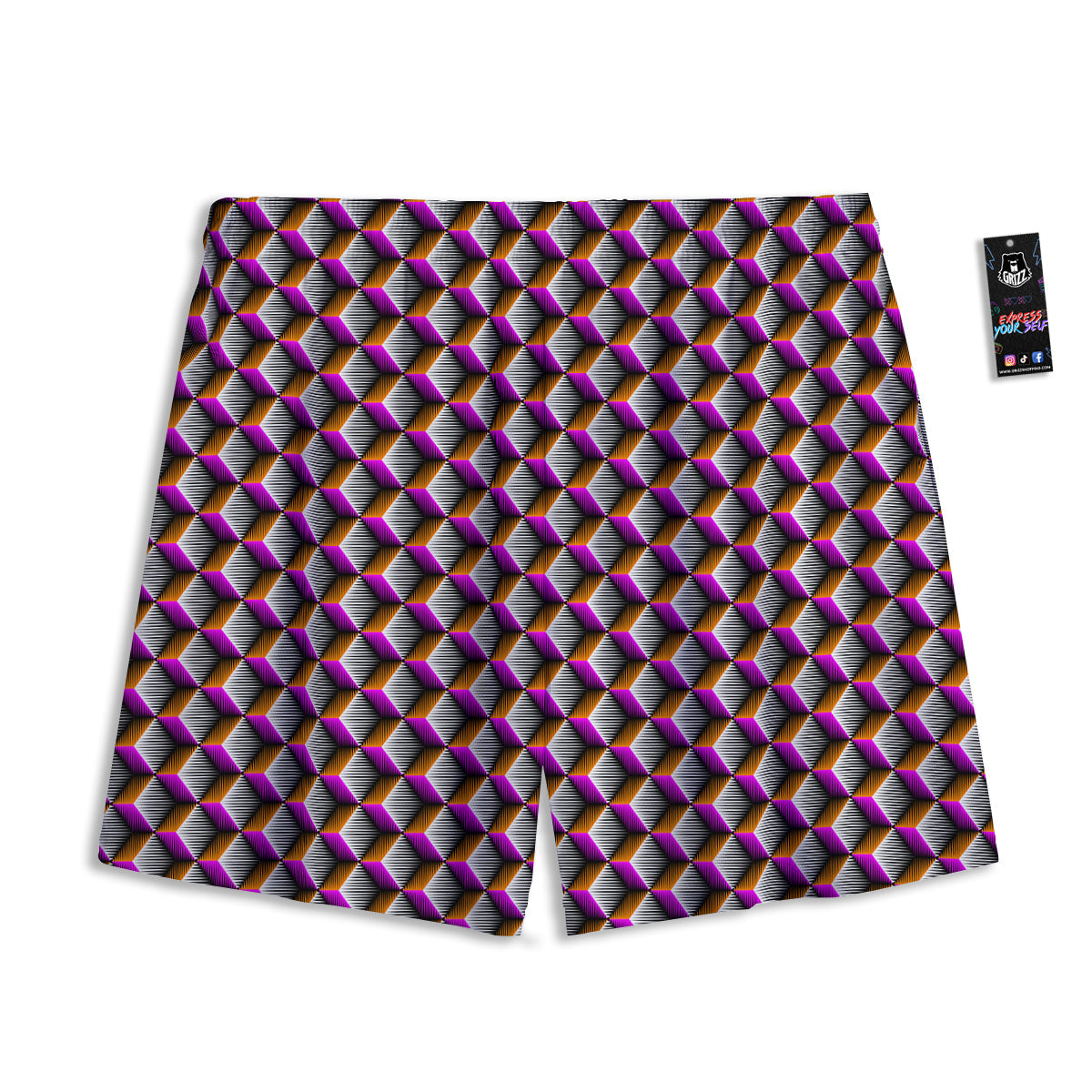 3D Golf Ball Print Mesh Shorts