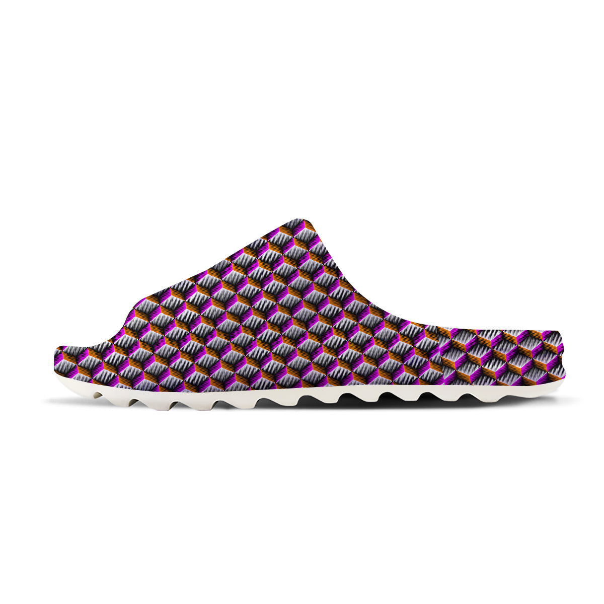3D Rhombus Print Pattern Sandals-grizzshop