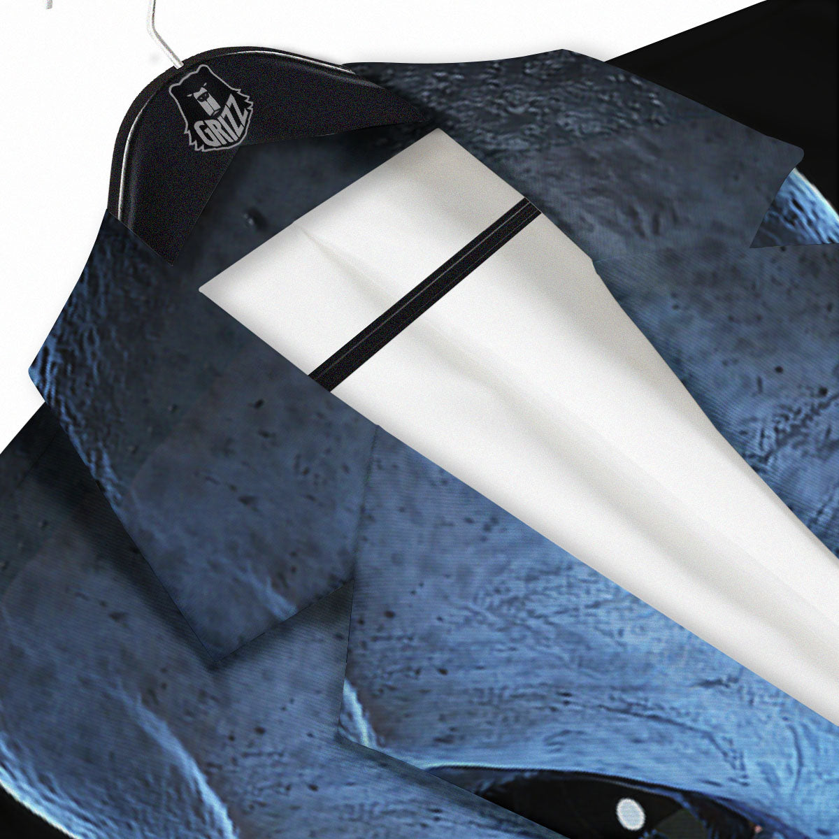 3D Scary Alien Grey Print Men's Sport Coat-grizzshop