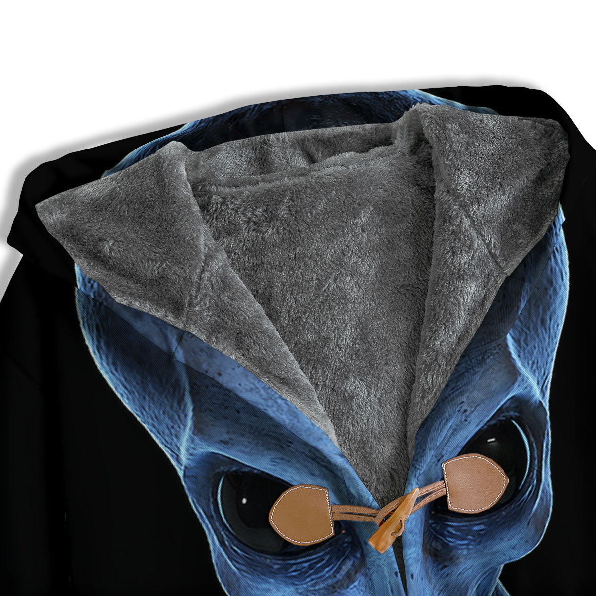3D Scary Alien Grey Print Men's Windbreaker Jacket-grizzshop