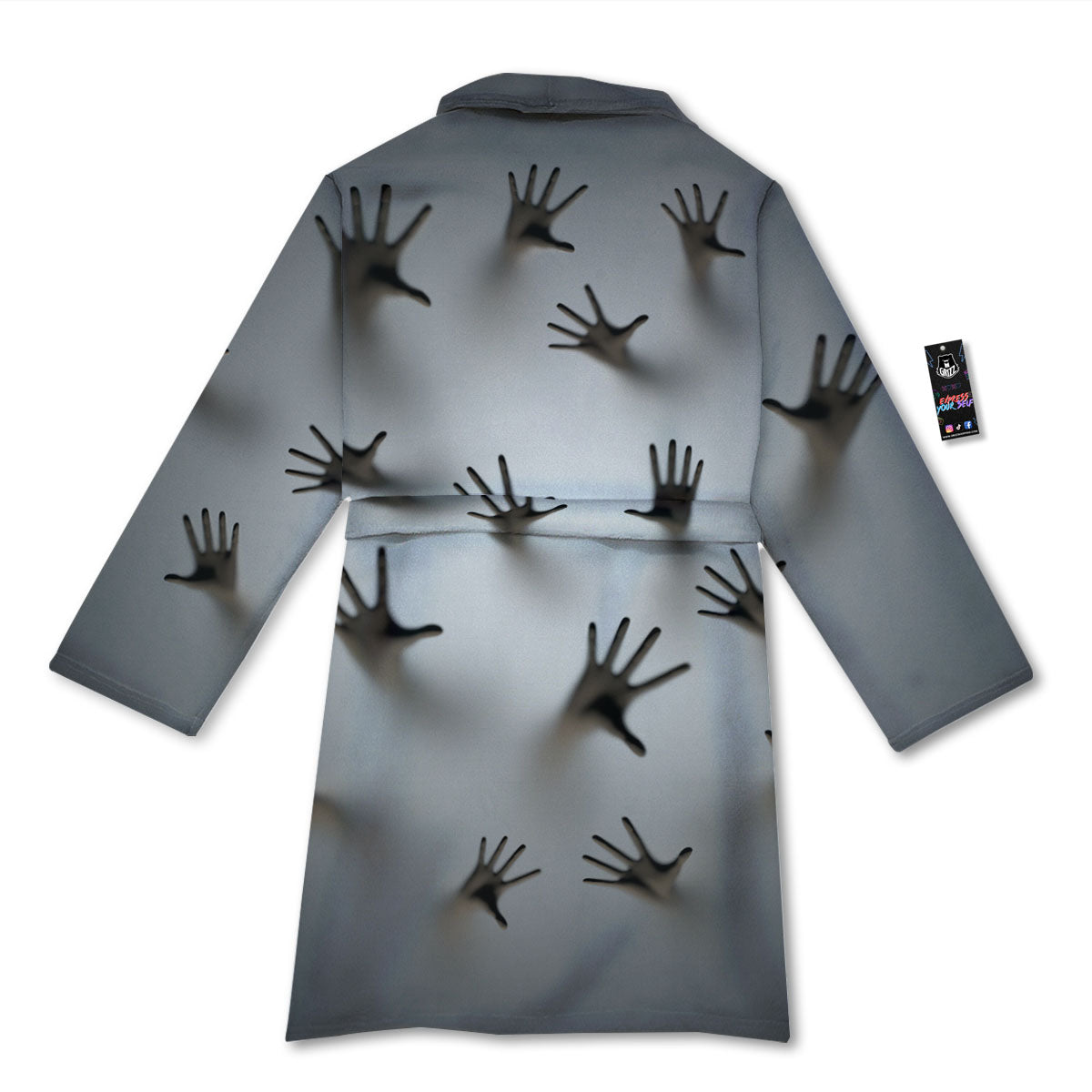 3D Scary Ghost Print Bathrobe-grizzshop