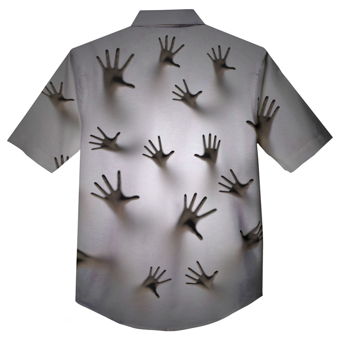 3D Scary Ghost Print Button Up Shirt-grizzshop