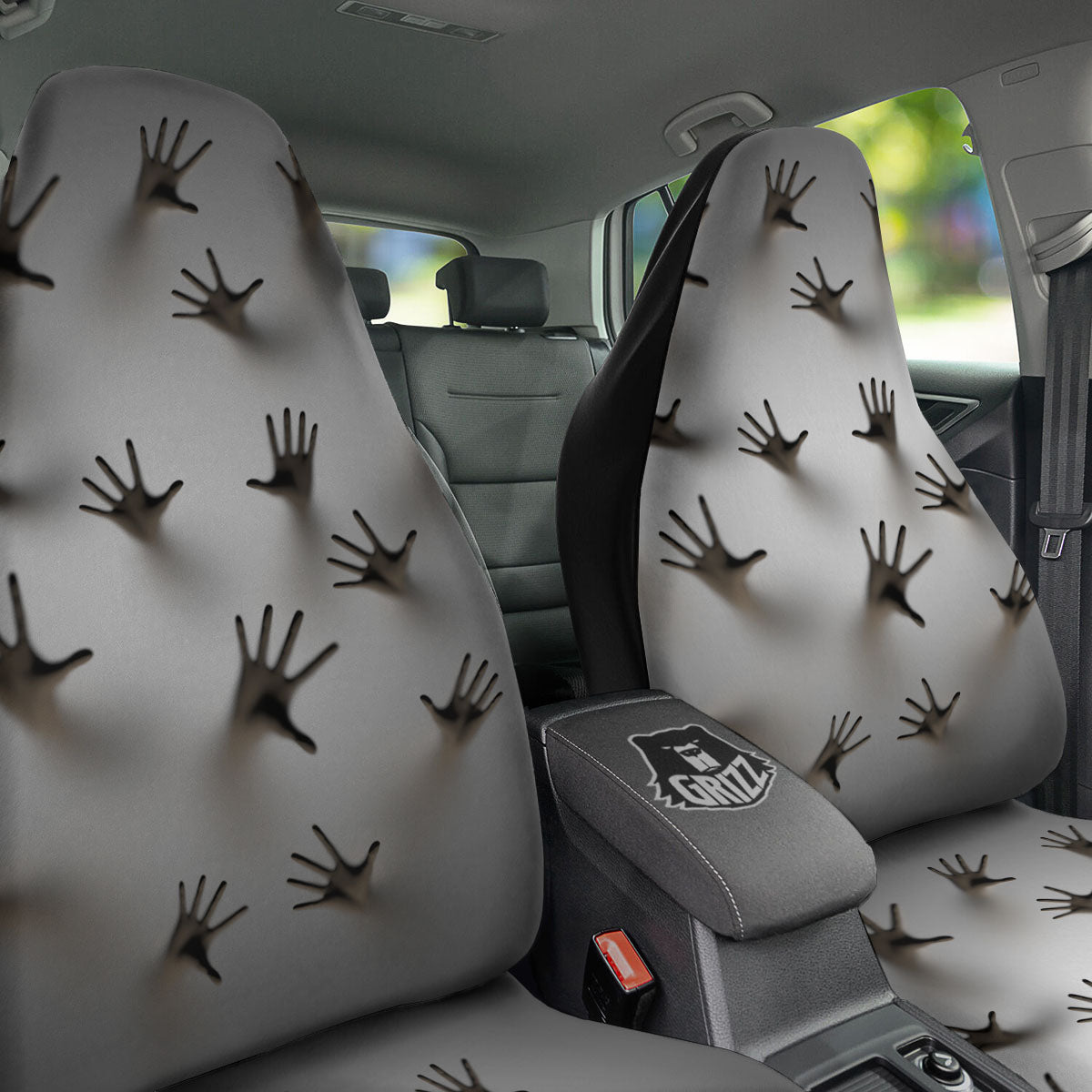3D Scary Ghost Print Car Seat Covers-grizzshop