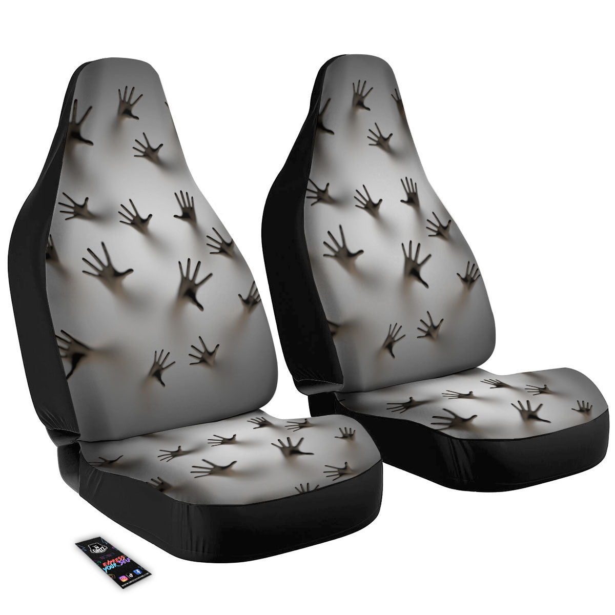 3D Scary Ghost Print Car Seat Covers-grizzshop