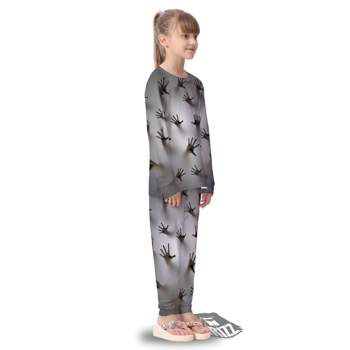 3D Scary Ghost Print Kid's Pajamas-grizzshop