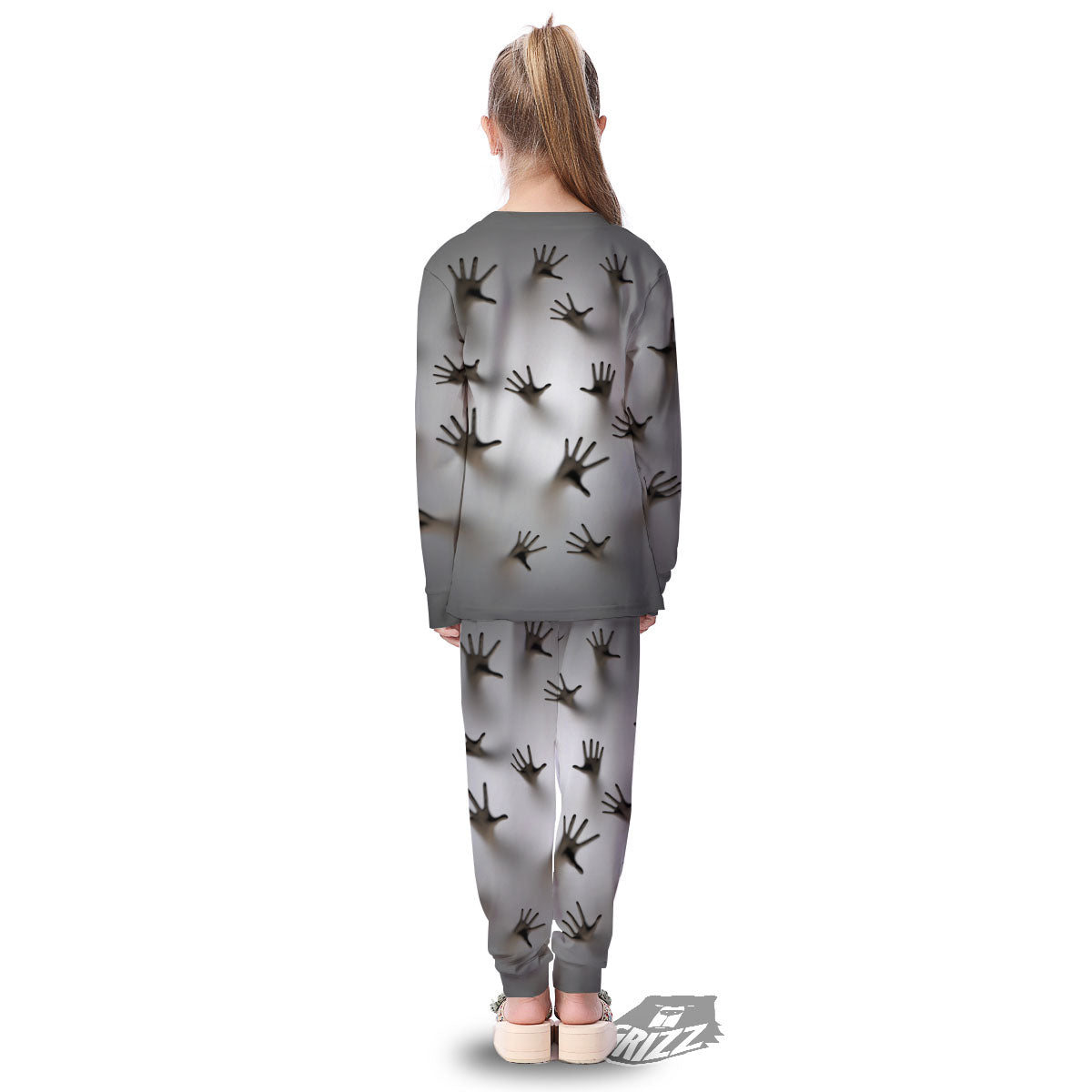 3D Scary Ghost Print Kid's Pajamas-grizzshop