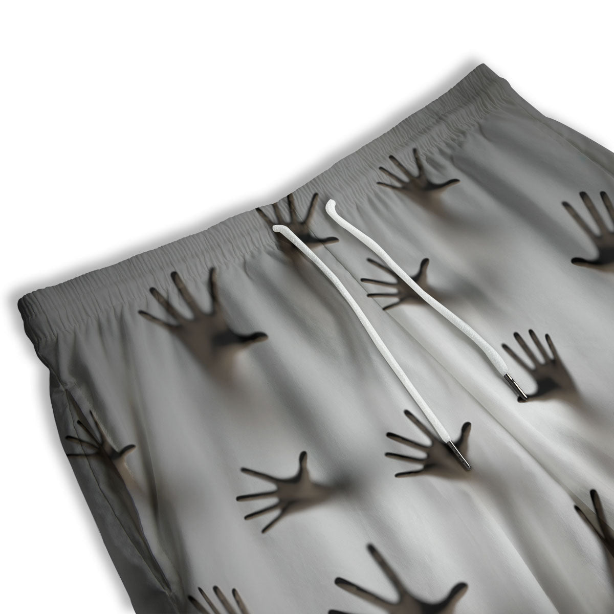 3D Scary Ghost Print Men's Athletic Shorts
