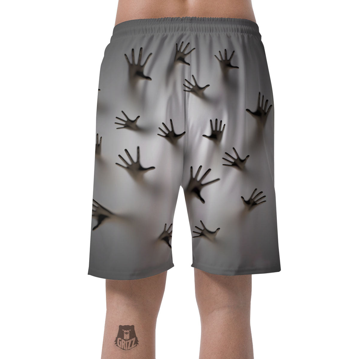 3D Scary Ghost Print Men's Shorts-grizzshop