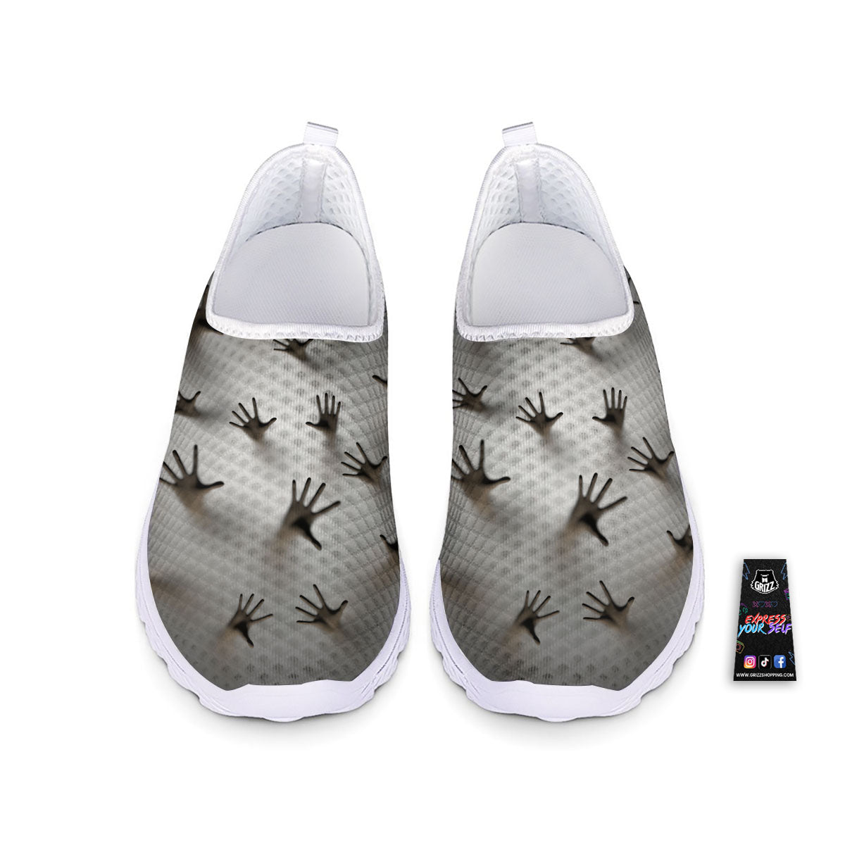 3D Scary Ghost Print Nurse Shoes-grizzshop