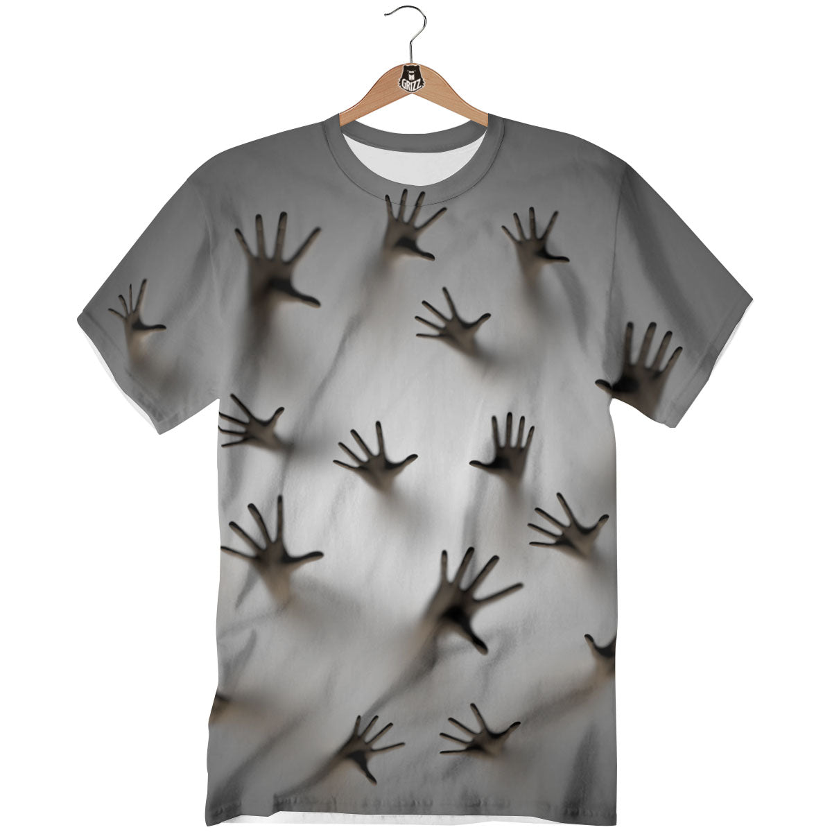 3D Scary Ghost Print T-Shirt-grizzshop