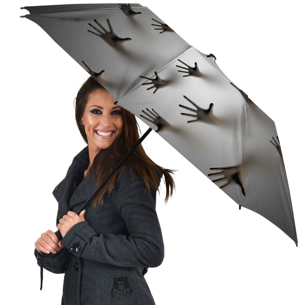 3D Scary Ghost Print Umbrella-grizzshop