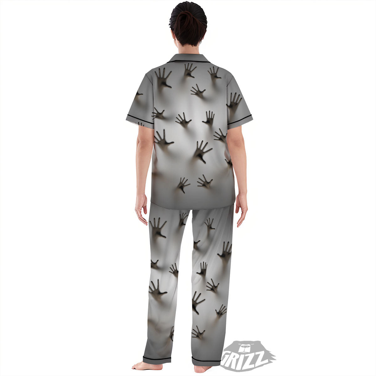 3D Scary Ghost Print Women's Pajamas Set-grizzshop