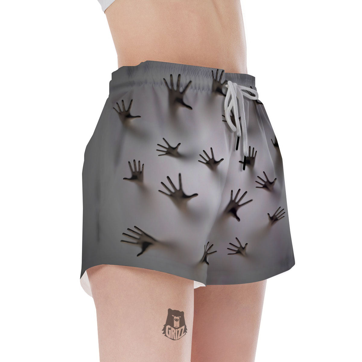 3D Scary Ghost Print Women's Shorts-grizzshop