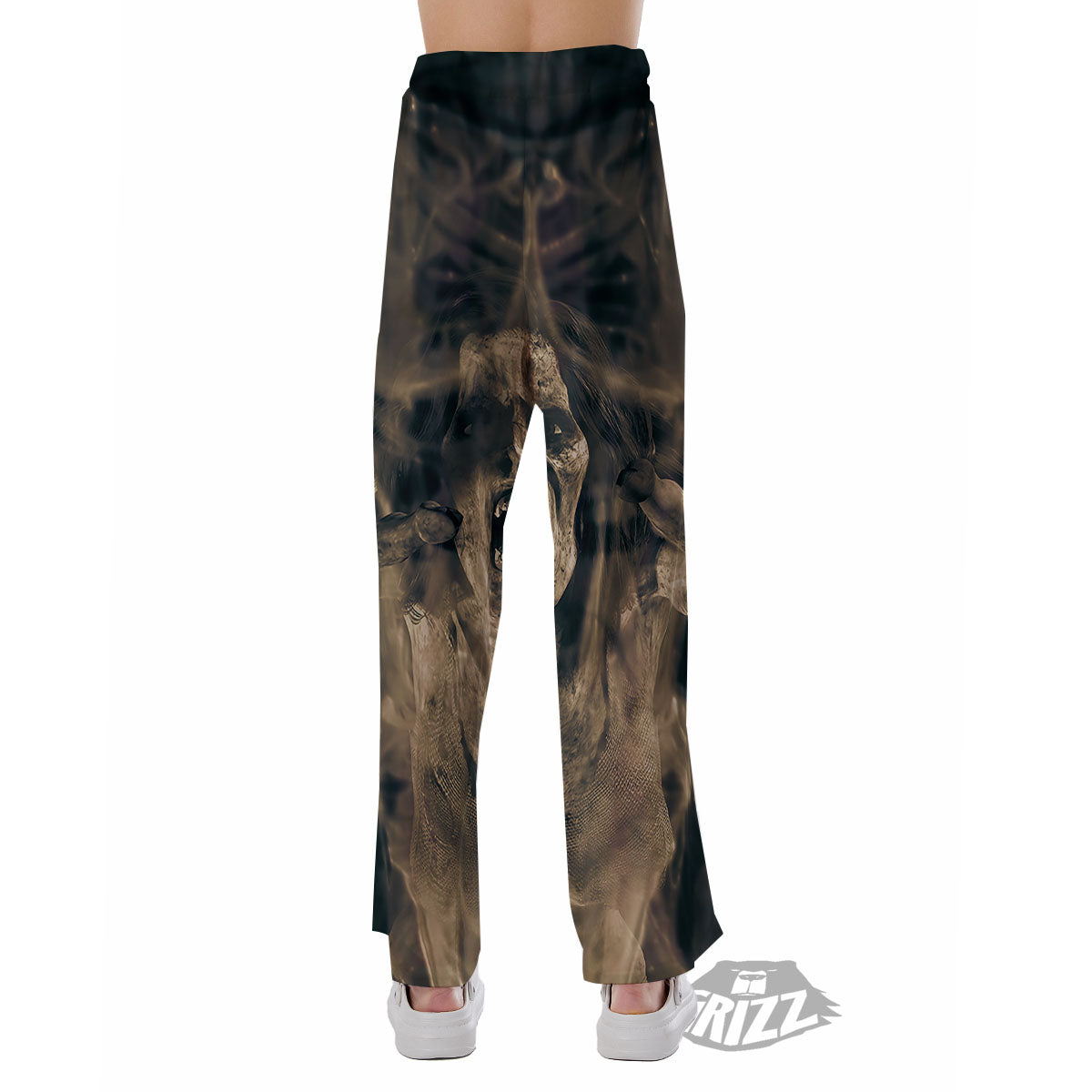 3D Screaming Ghost Horror Print Pajama Pants-grizzshop
