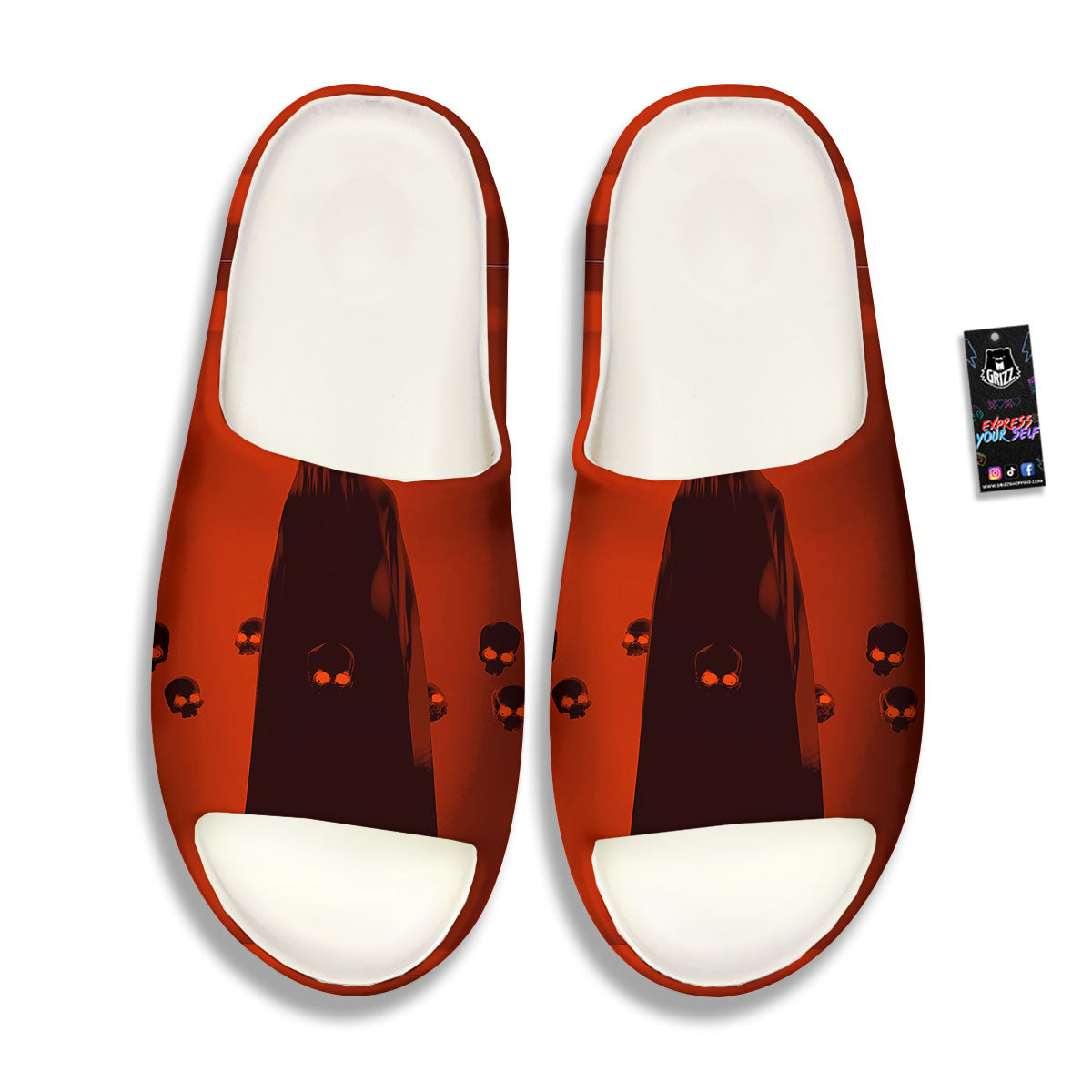 3D Ghost In The Darkness Print Sandals-grizzshop