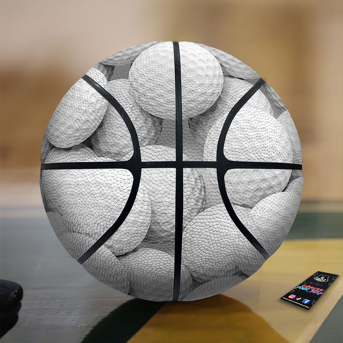 Acid Melt Blue And Pink Print Basketball