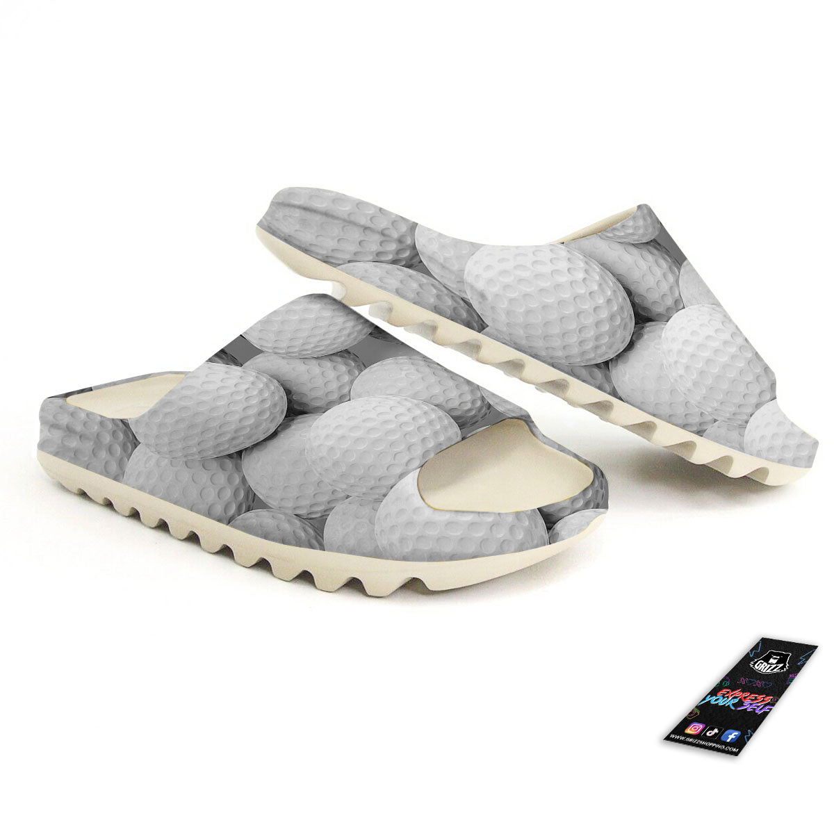 3D Golf Ball Print Sandals-grizzshop